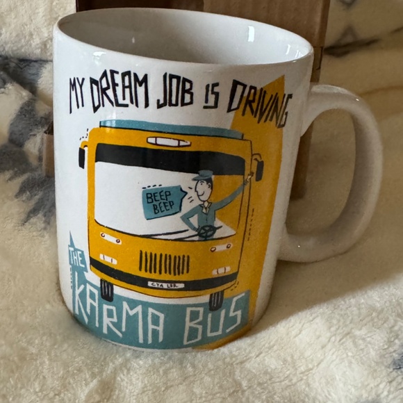 My Dream Job is Driving the Karma Bus Coffee Mug Ceramic Cup Primitives by Kathy - Picture 16 of 16